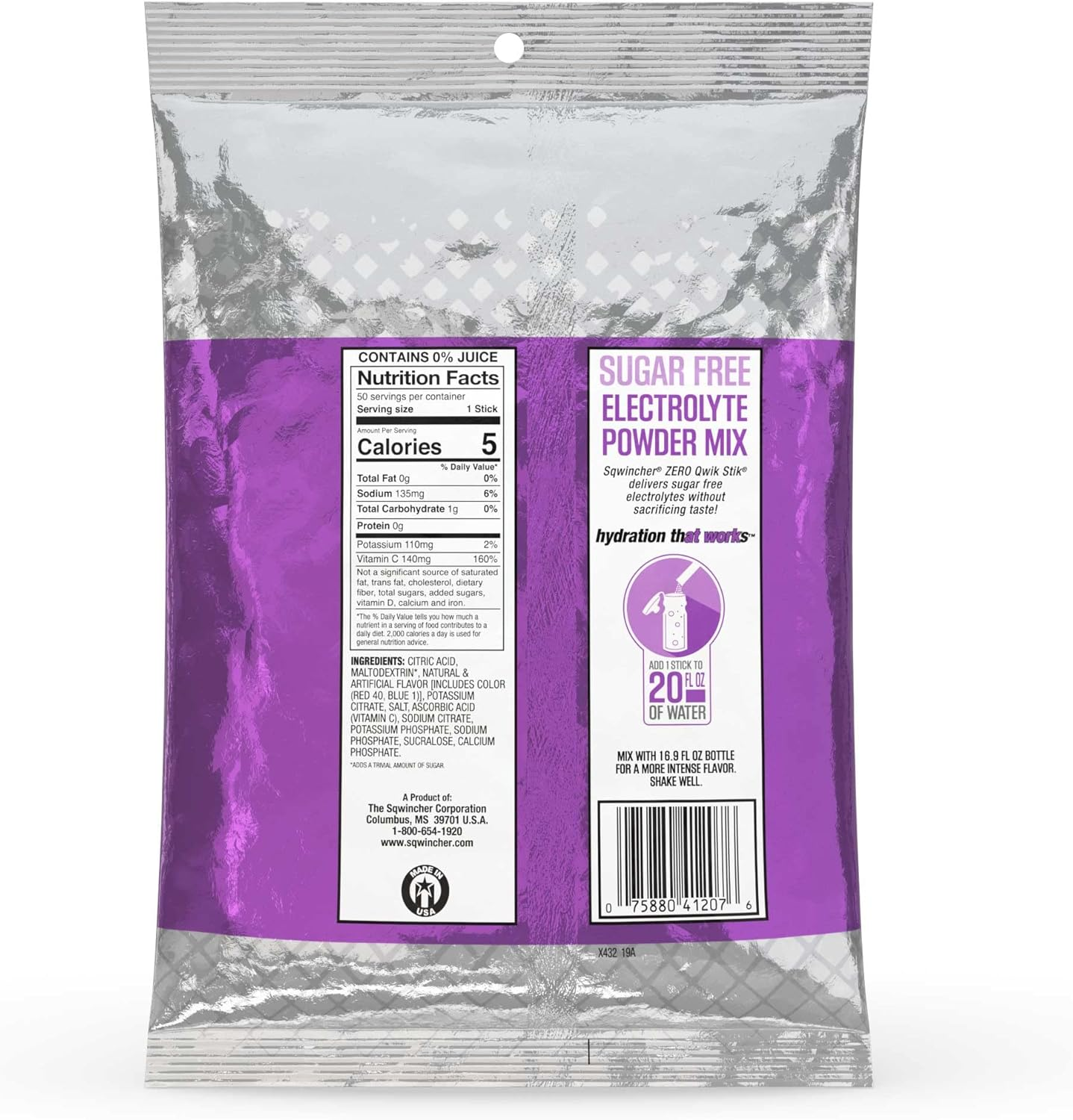 Sqwincher Qwik Stiks, Grape (Packs of 50) image number 3