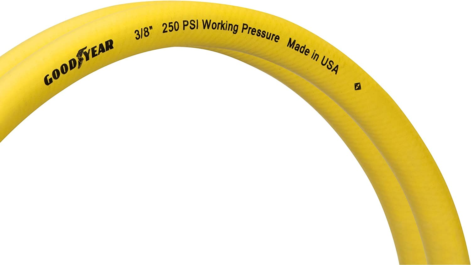 Goodyear 6' X 3/8" Rubber Whip Hose Yellow 250 PSI image number 4