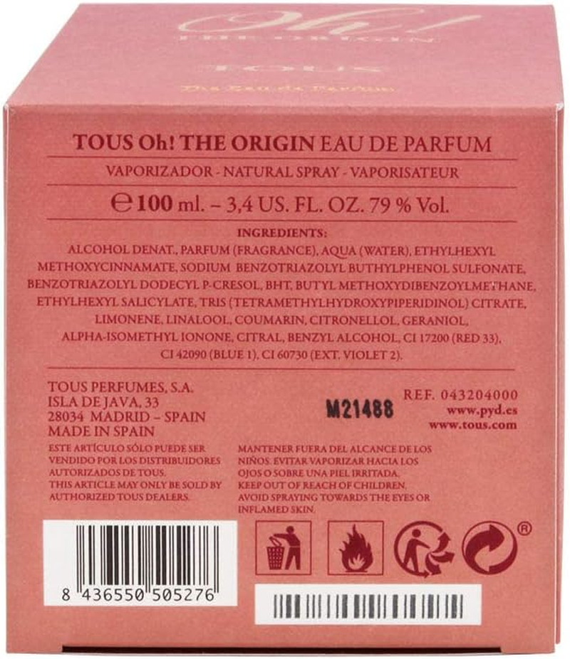 TOUS Oh the Origin Eau De Parfum Spray for Women, Fruity, 100 Ml image number 5