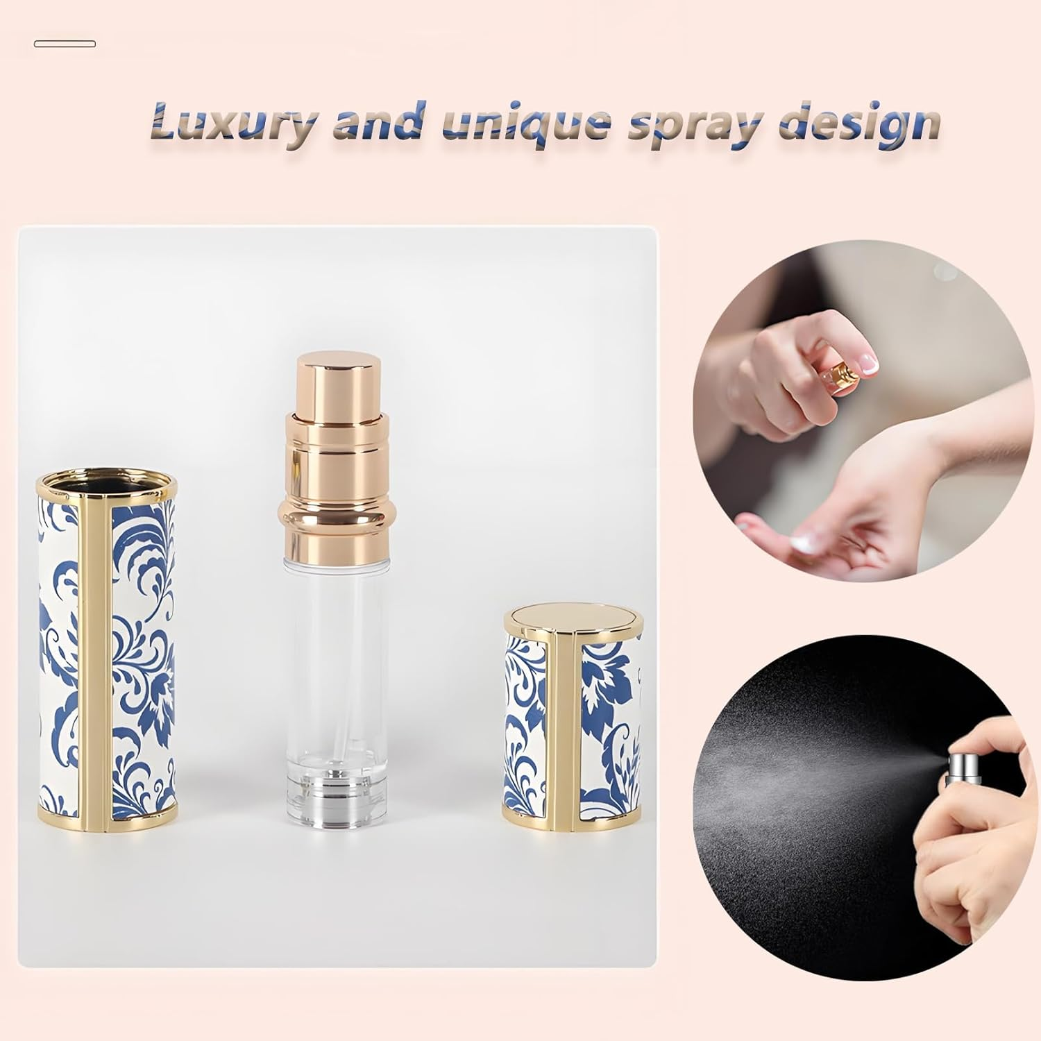 Checkzed Perfume Refill Bottle, 5ML Refillable Portable Perfume Spray Bottle for Women, Travel Mini Perfume Bottle for Purse & Perfume Atomizer image number 5