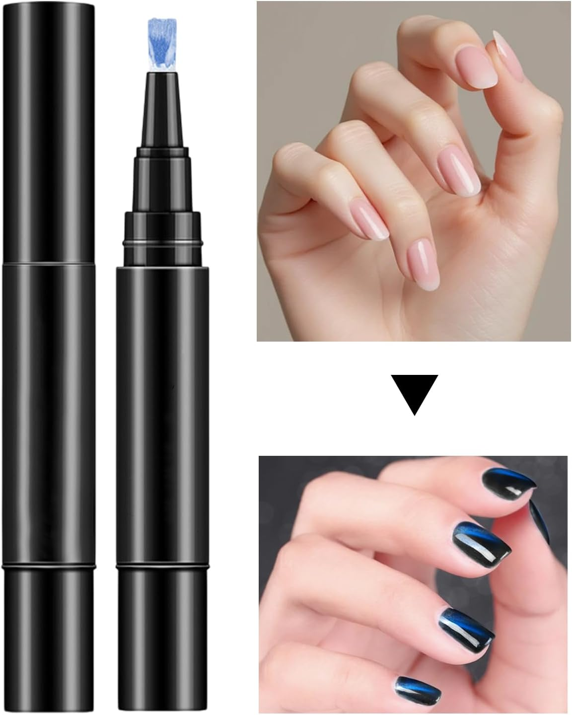 Nail Pen Gel Polish - 1 Step Gel Manicure Pencil, Nail Art Drawing Marker Pen | Gel Polish Pen for Home Salon, Easy Application Nail Design Tool for Women, Teens, Manicure Enthusiasts - 01 image number 7