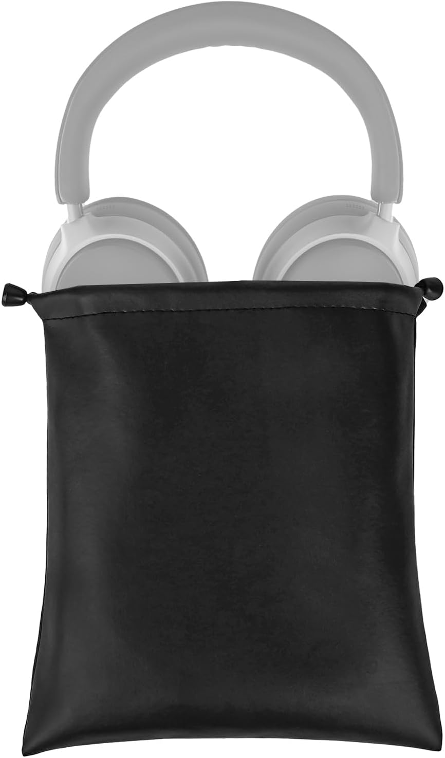 Geekria Headphones PU Carrying Bag, Universal Headphone Protection Pouch/Portable Travel Bag, Compatible with Bose QC35/25/15, Beoplay H9I/8/6/4/2, AKG Y500, Y50BT (Brown)