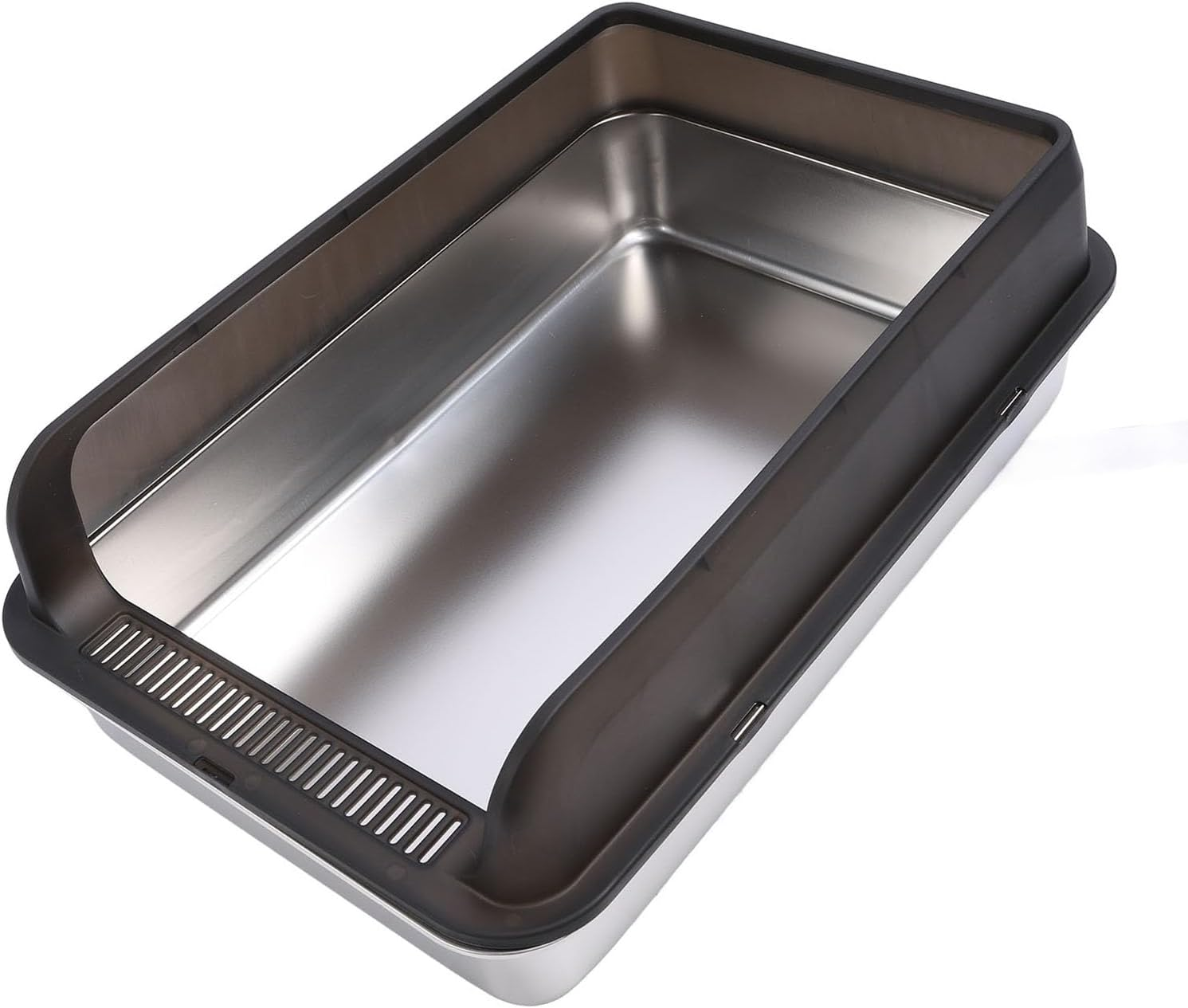 Stainless Steel Cat Litter Box, XL Enclosed High Sided Cat Litter Box, Nonstick Metal Litter Box for Big Cats, Easy Cleaning, Include Scoop (XL 7.5X13Cm) image number 1