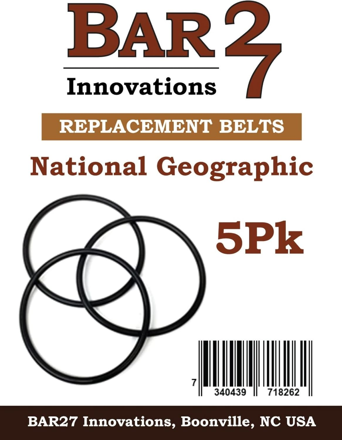 -27 Repalcement Belts 5 Pack Compatible with National Geographic Pro & Hobby Rock Tumbler image number 2