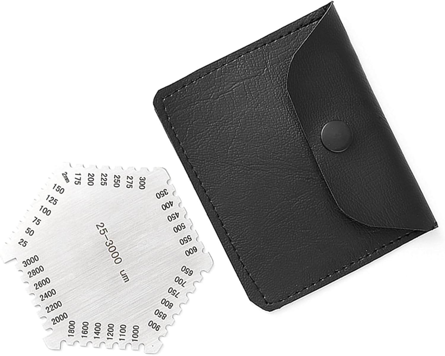 Stainless Steel Wet Film Comb, High Precision, Reusable 25-3000Um Gauge, Easy to Carry with Black Case, Measure Paint Coat Thickness image number 3