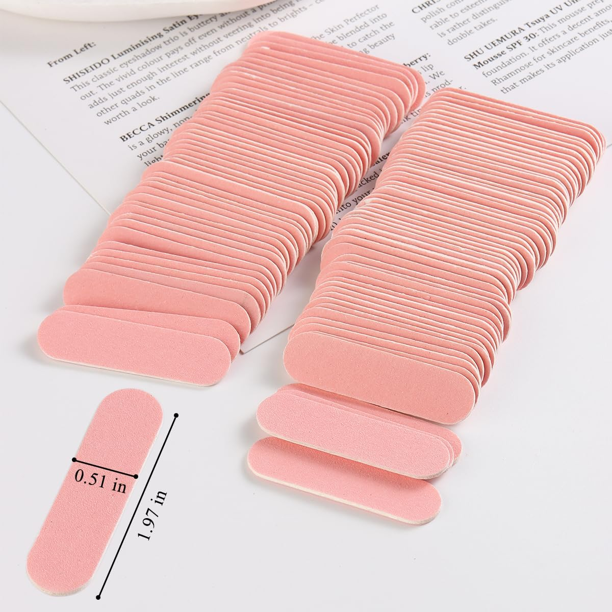 Fcozpjk Mini Nail File and Orange Sticks Set for Press on Nails, 20PCS Mini Nail File Bulk, Double Sided Disposable Nail Files, Wooden Cuticle Pusher Sticks, Manicure Pedicure Cleaner Tools image number 5