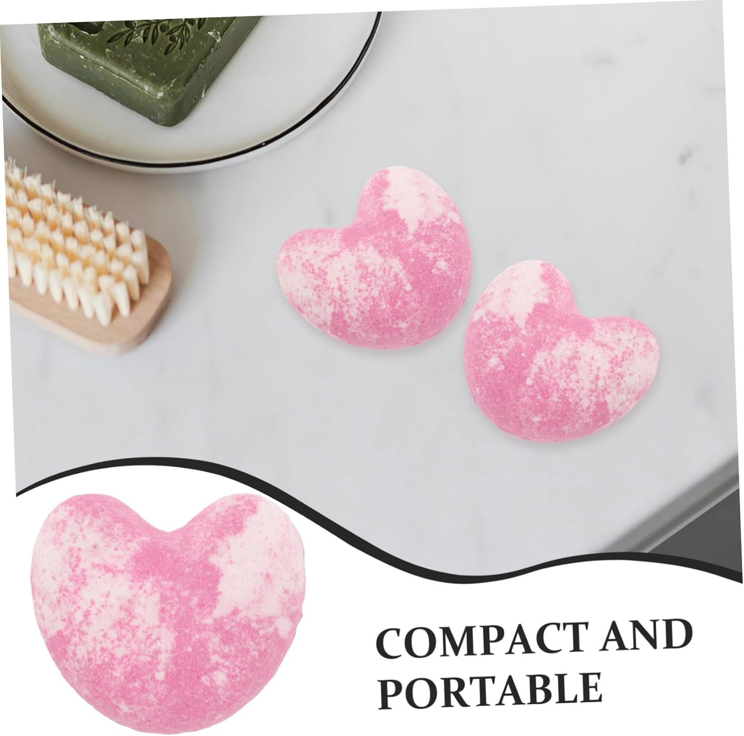 Outanaya Heart Bath Salt Bomb Plant Essence Aromatherapy Shower Tablet for Women image number 5