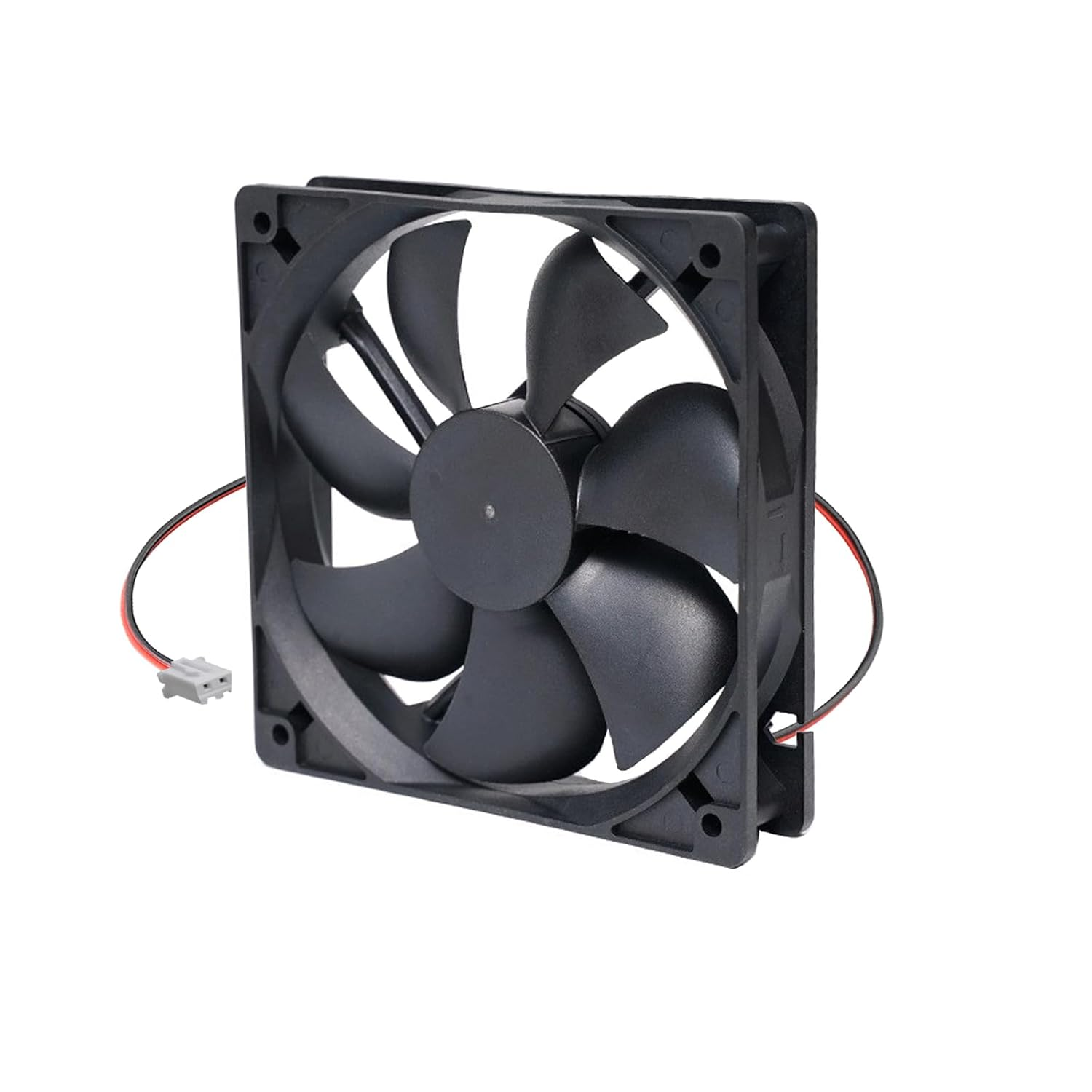 Ronyaoko 12Cm Computer Case Fan,120Mm Cooling Case Fan for Computer Cases Cooling,12V DC 2-Pin,Quiet Fan, with Metal Finger Guard Grill, Black 120Mmx25Mm Fan image number 5