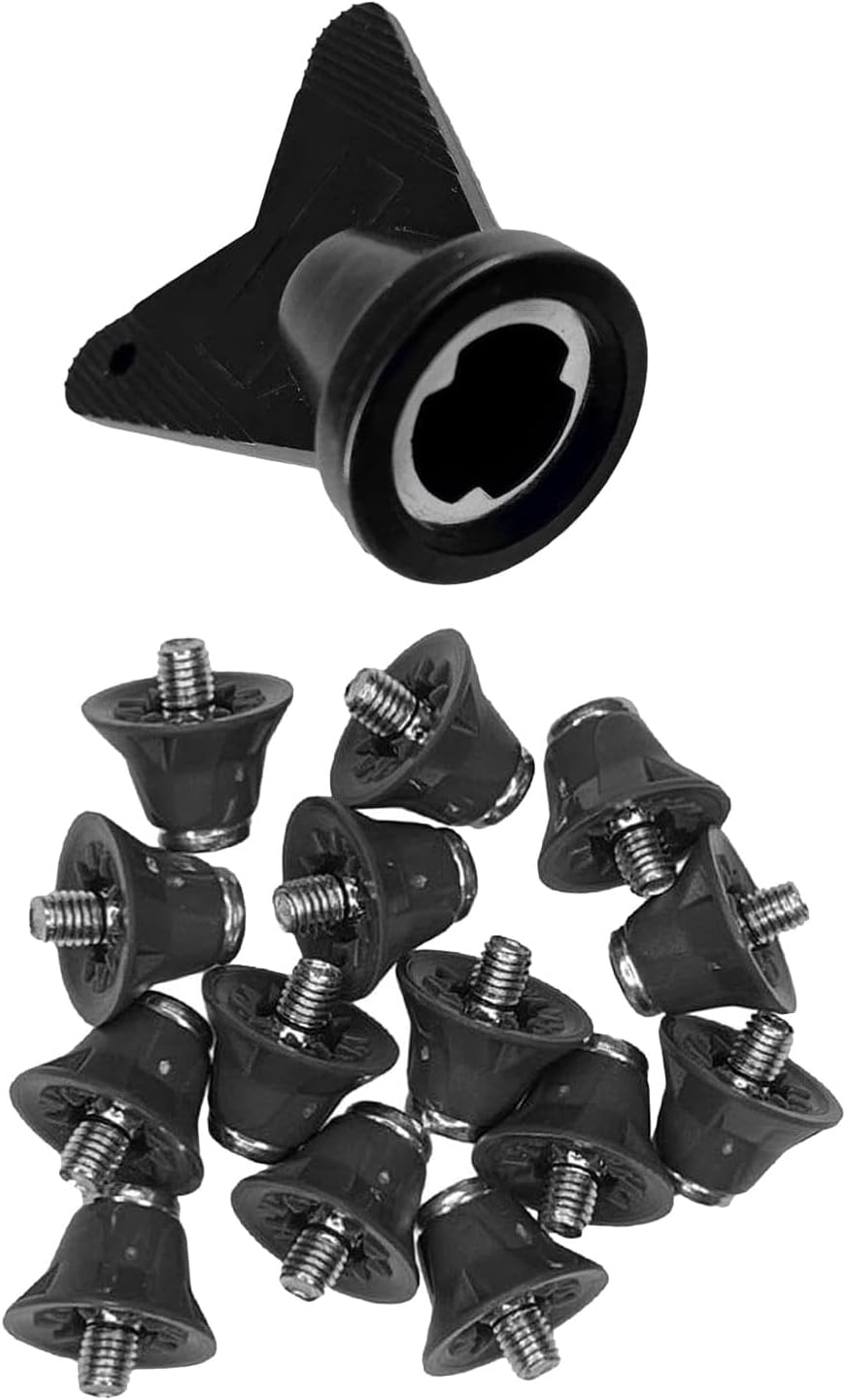 Suesacy 12 Pcs Football Boot Studs Rugby Studs Turf 13Mm M5 Screw Shoes Spikes, Soccer Studs for Competition Training Gray image number 2