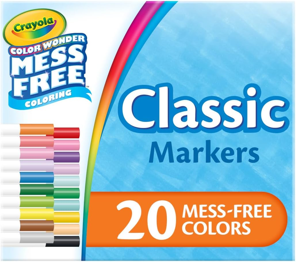 Crayola Color Wonder Marker Refill Set (20Ct), Mess Free Broad Line Markers for Toddlers, Mess Free Coloring for Kids, Toddler Gifts image number 5