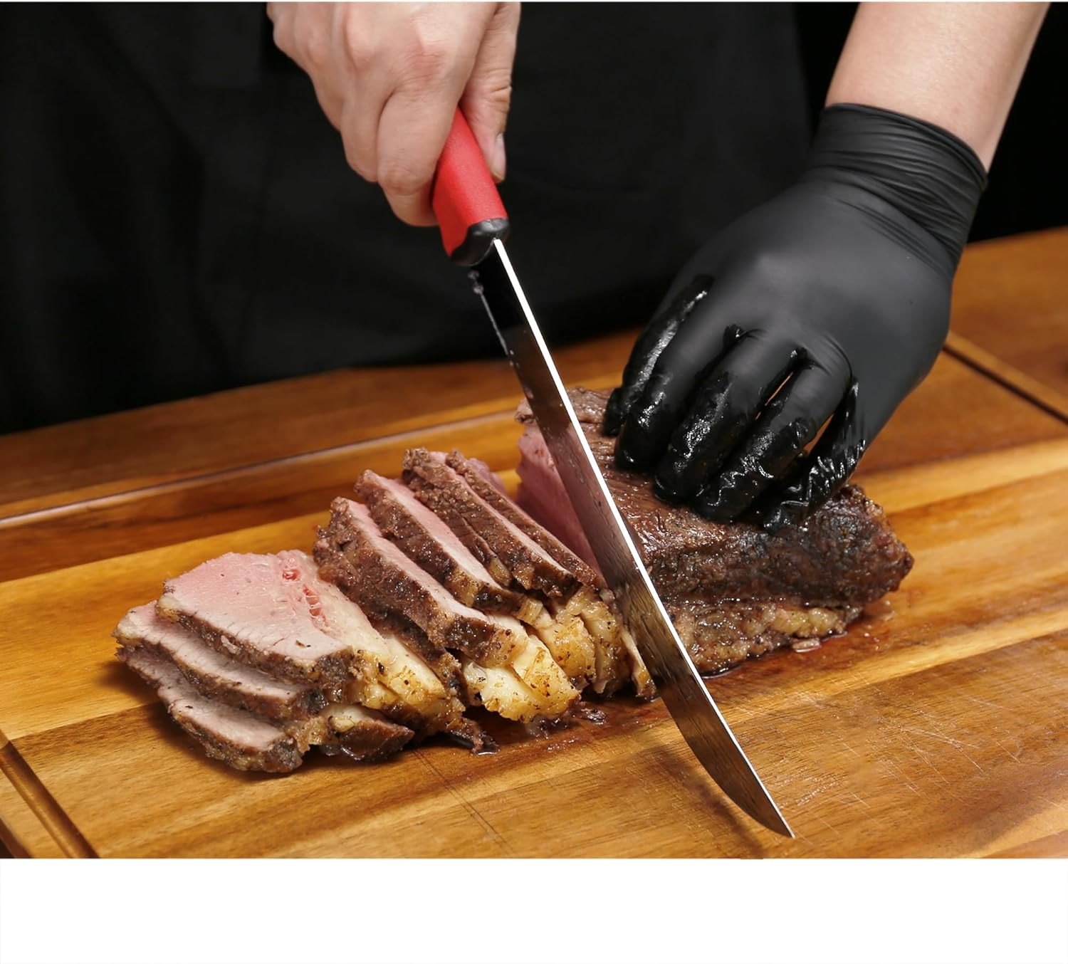 YOUSUNLONG Breaking Butcher Knife - 10 Inch Steak Knife Cimiter Knives - Premium High Carbon Molybdenum Steel Blade - Curved Knife - Santoprene Handle image number 1