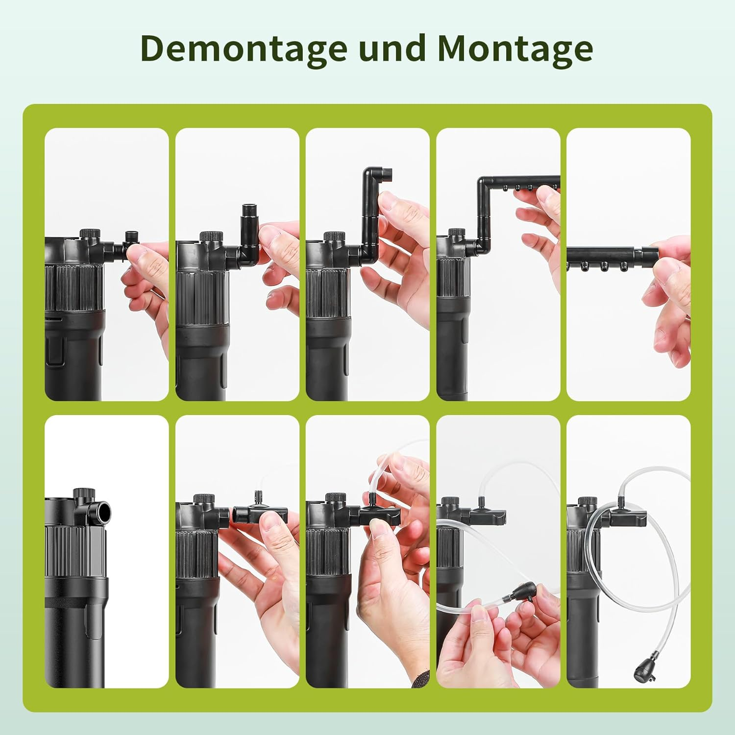 Forever Speed 5-In-1 Internal Fish Tank Filter with UV 3 Watt, Aquarium Filter Pump Adjustable Flow Rate 500L/H for 40-120L Aquariums image number 1