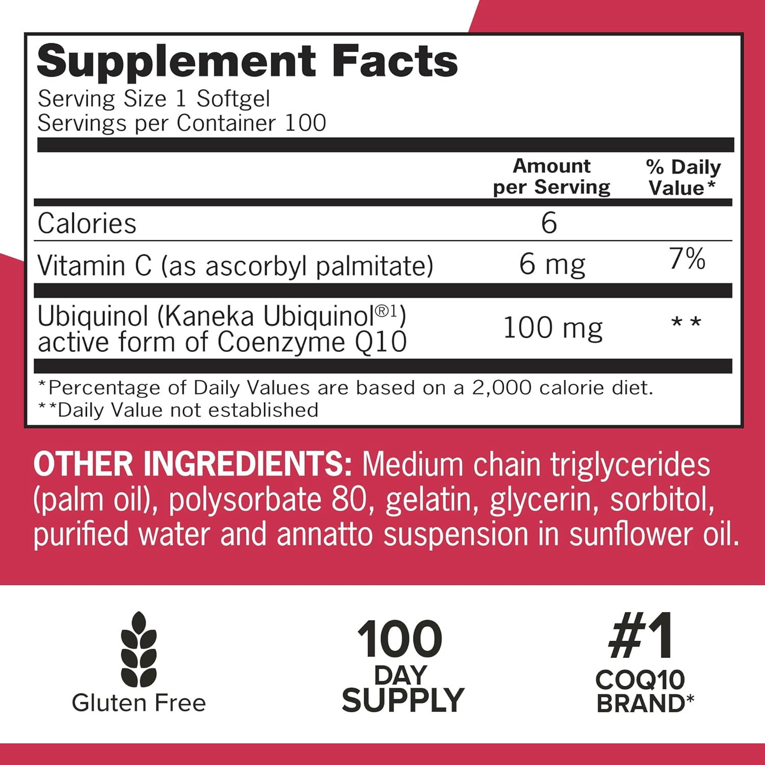 Qunol Mega Ubiquinol 100Mg Coq10, Superior Absorption, Patented Water and Fat Soluble Natural Supplement Form of Coenzyme Q10, Antioxidant for Heart Health, 100 Count Softgels. image number 3