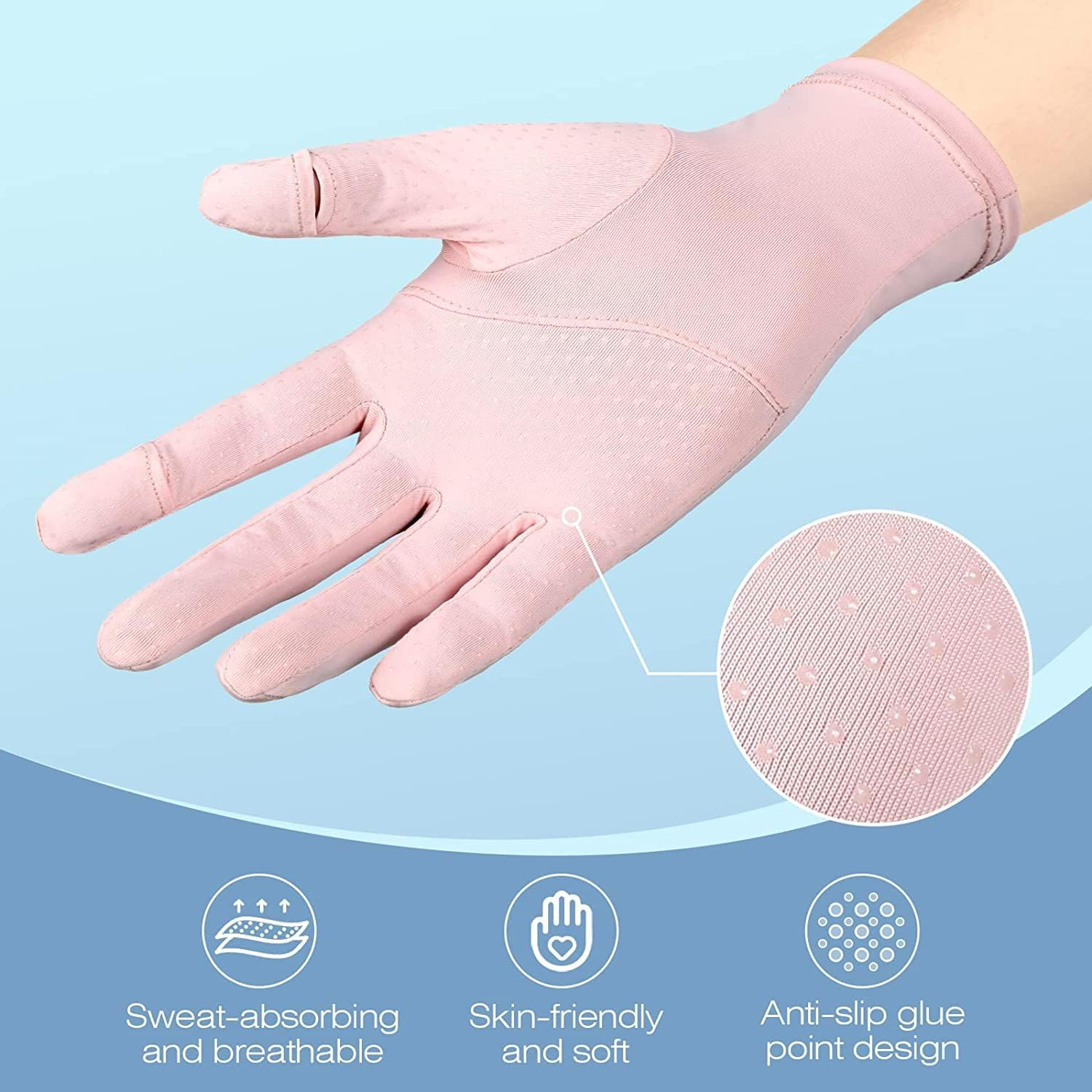 UV Protection Driving Gloves for Women - UPF 50+ Sun Protection with 2 Fingers Flip, Mesh Cooling, Breathable, Touchscreen, Quick Dry - Summer Hand Gloves image number 1