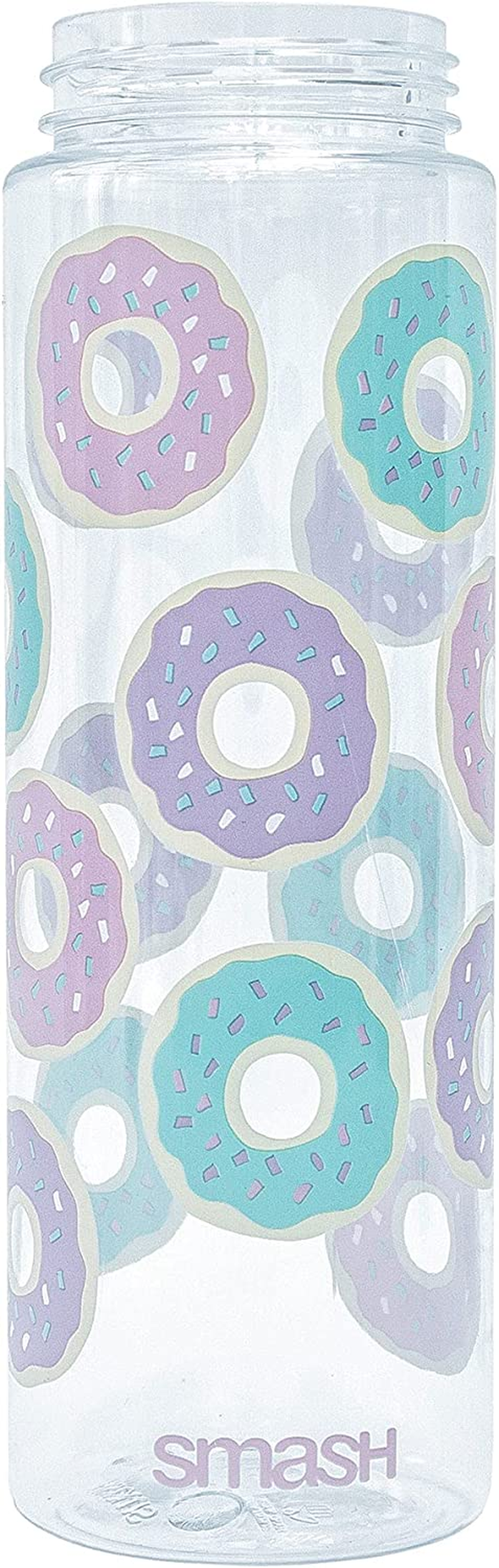 Smash Donut Water Bottle with Straw 700Ml image number 4