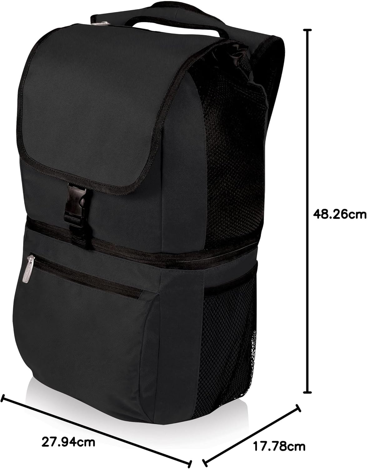 Picnic Time Zuma Insulated Cooler Backpack, Black - Red image number 5