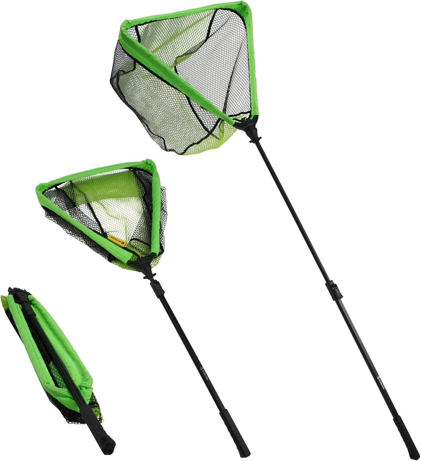 Black Paw Floating Fishing Net Foldable Telescopic Fish Landing Net Rubber Coated Fishing Net for Kayak, Fly, Trout, Fishing Net Freshwater Saltwater