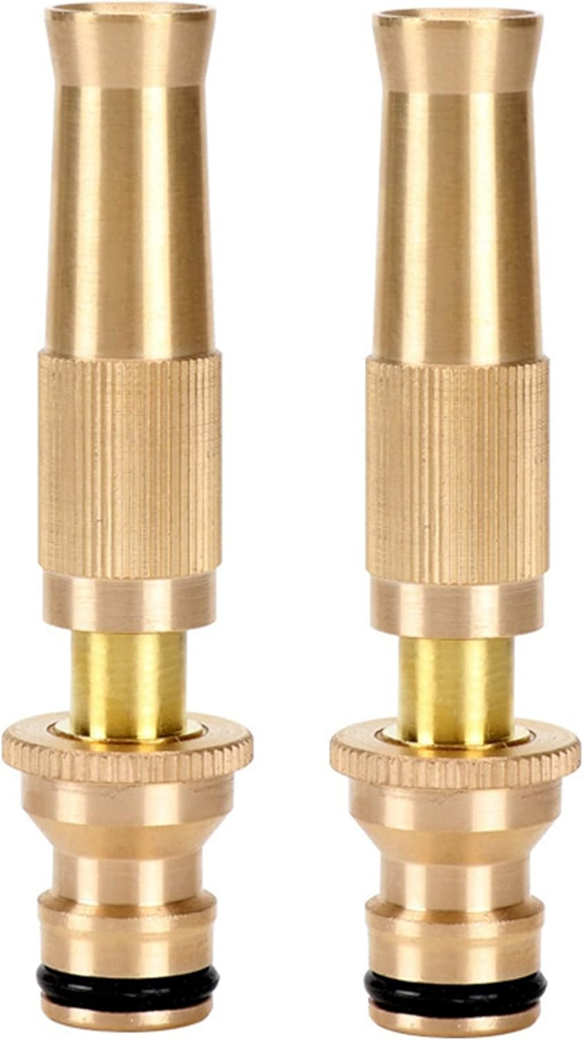 2X High Pressure Hose Nozzle Heavy Duty, Brass Water Hose Nozzles for Garden Hoses, Adjustable Function image number 4