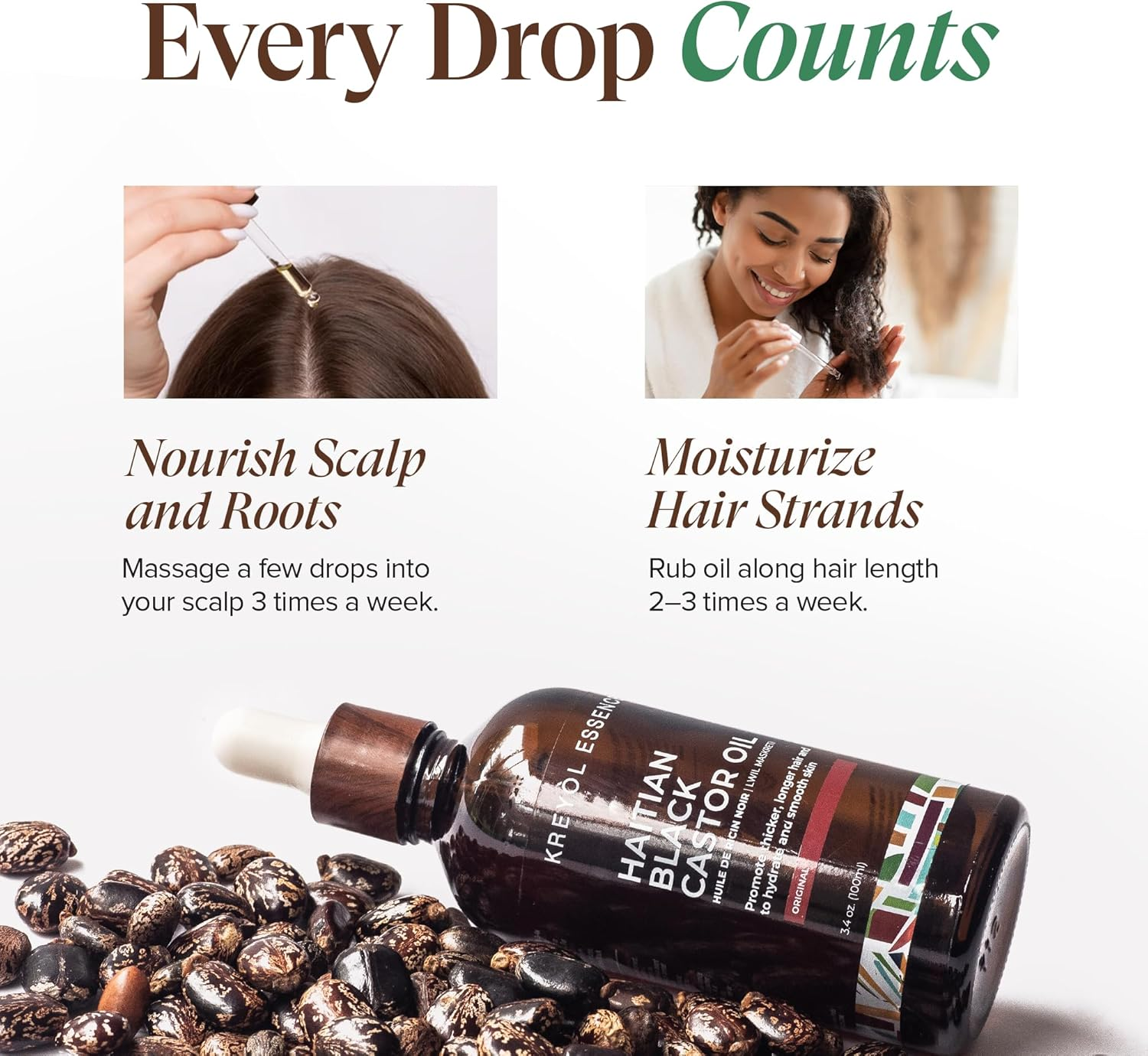 Haitian Black Castor Oil - 100% Pure & Unrefined (Lwil Maskriti/Palma Christi) (100Ml) image number 6