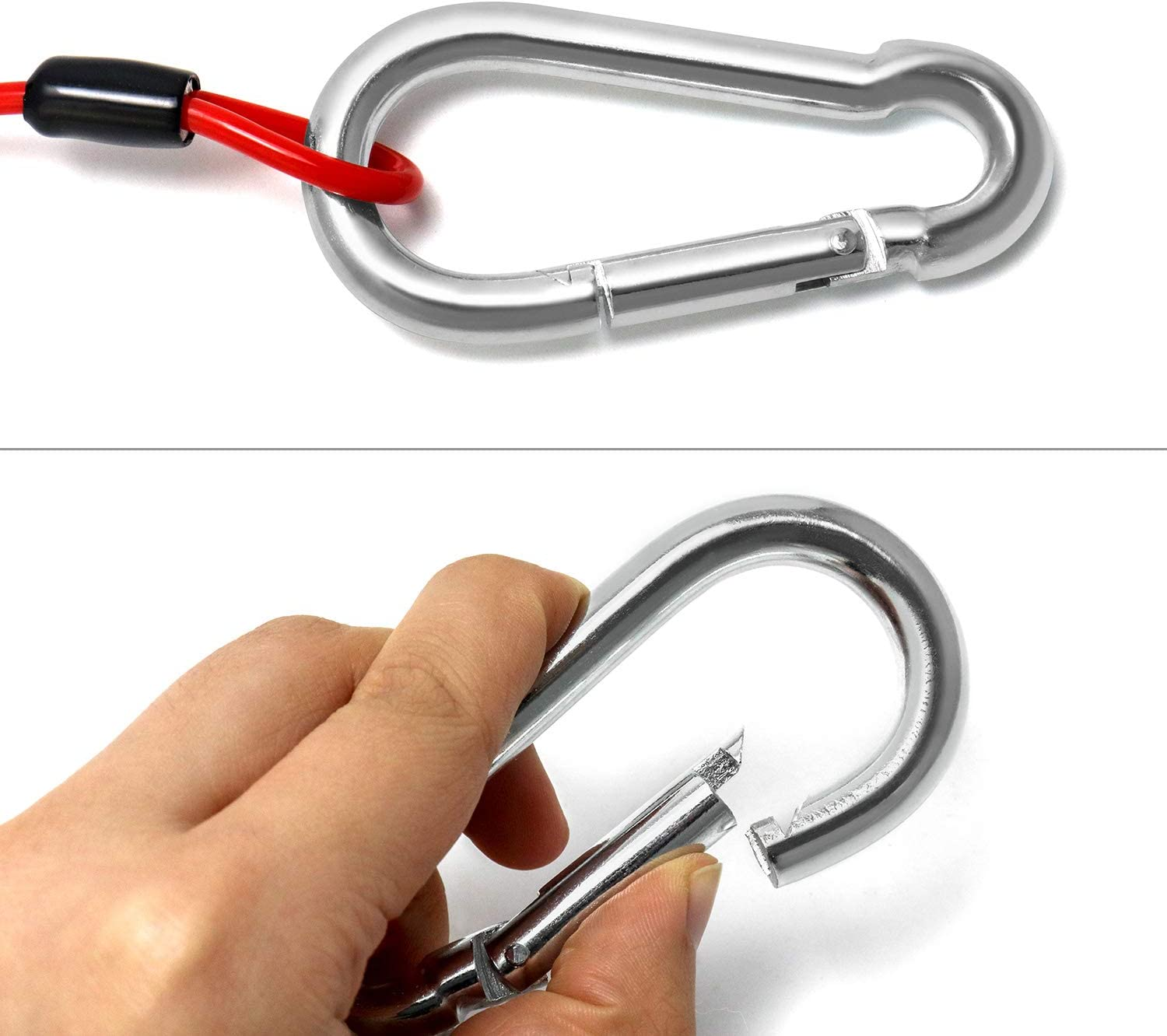 QWORK 4 Ft Breakaway Trailer Cable, Brake Safety Spring Towing Coiled Wire for RV Emergency image number 5