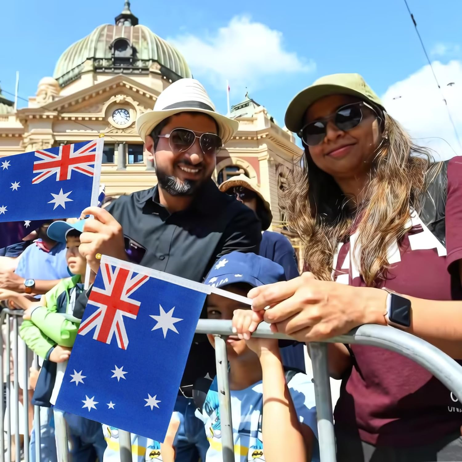Fiohiros 15 Pcs 5.5X8.3 in Australia Hand Waving Flag, Australia Day Flag, Australian Flag Set, Flags Australia, Australian Flags Small, Australia Day Car Flags image number 2