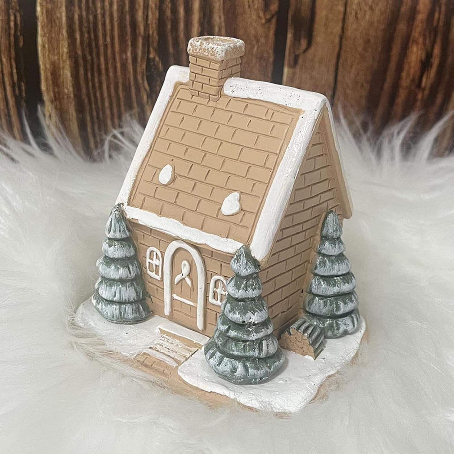 Home Shape Incense Burner, Log Cabin Incense Burner | Christmas Cabin Incense Burner Chimney House Camping Incense - Living Room Incense Coil Burner for Camping Incense image number 5
