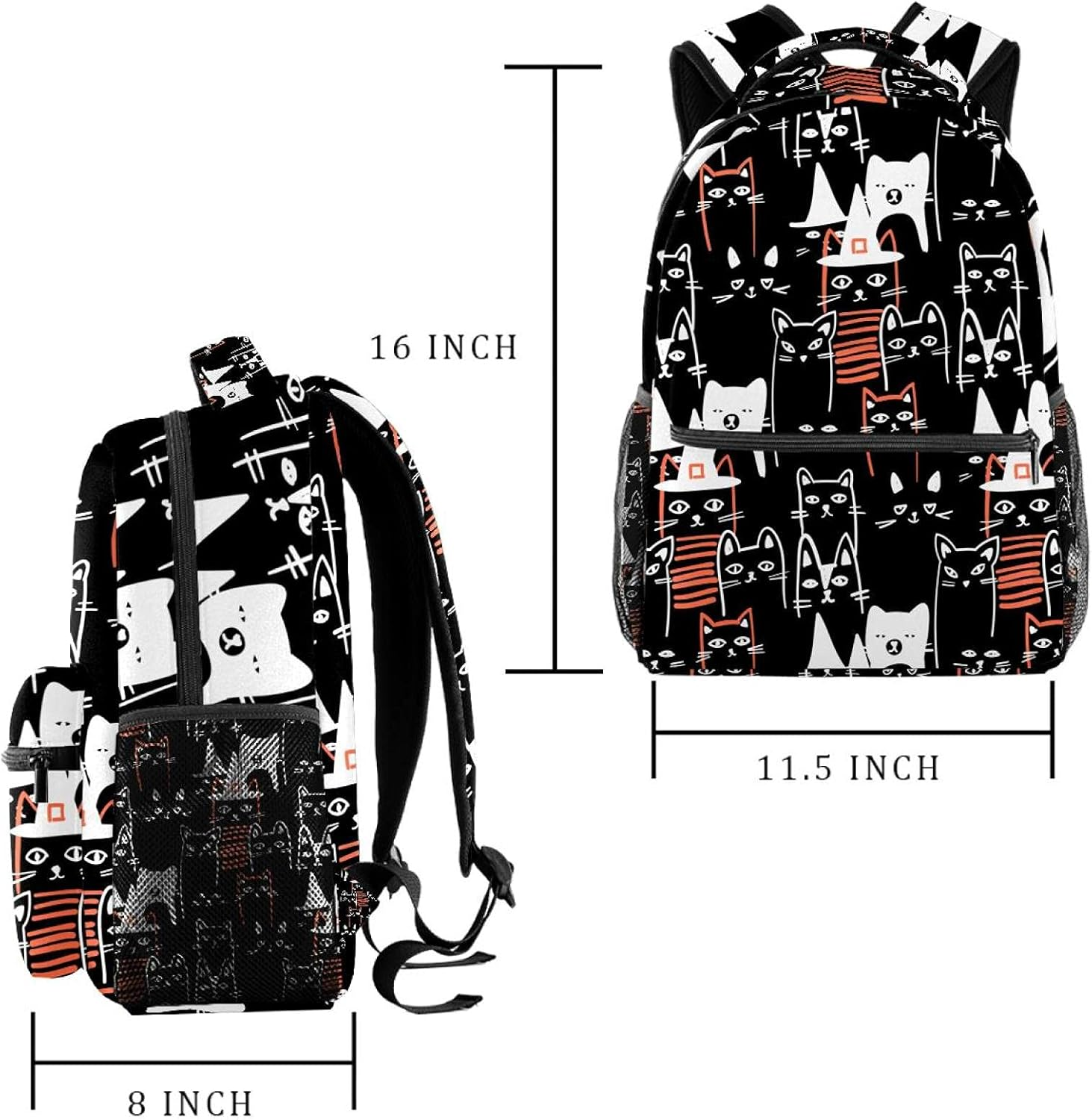 Cat Backpack Students Shoulder Bags Travel Bag College School Tote Backpacks image number 5