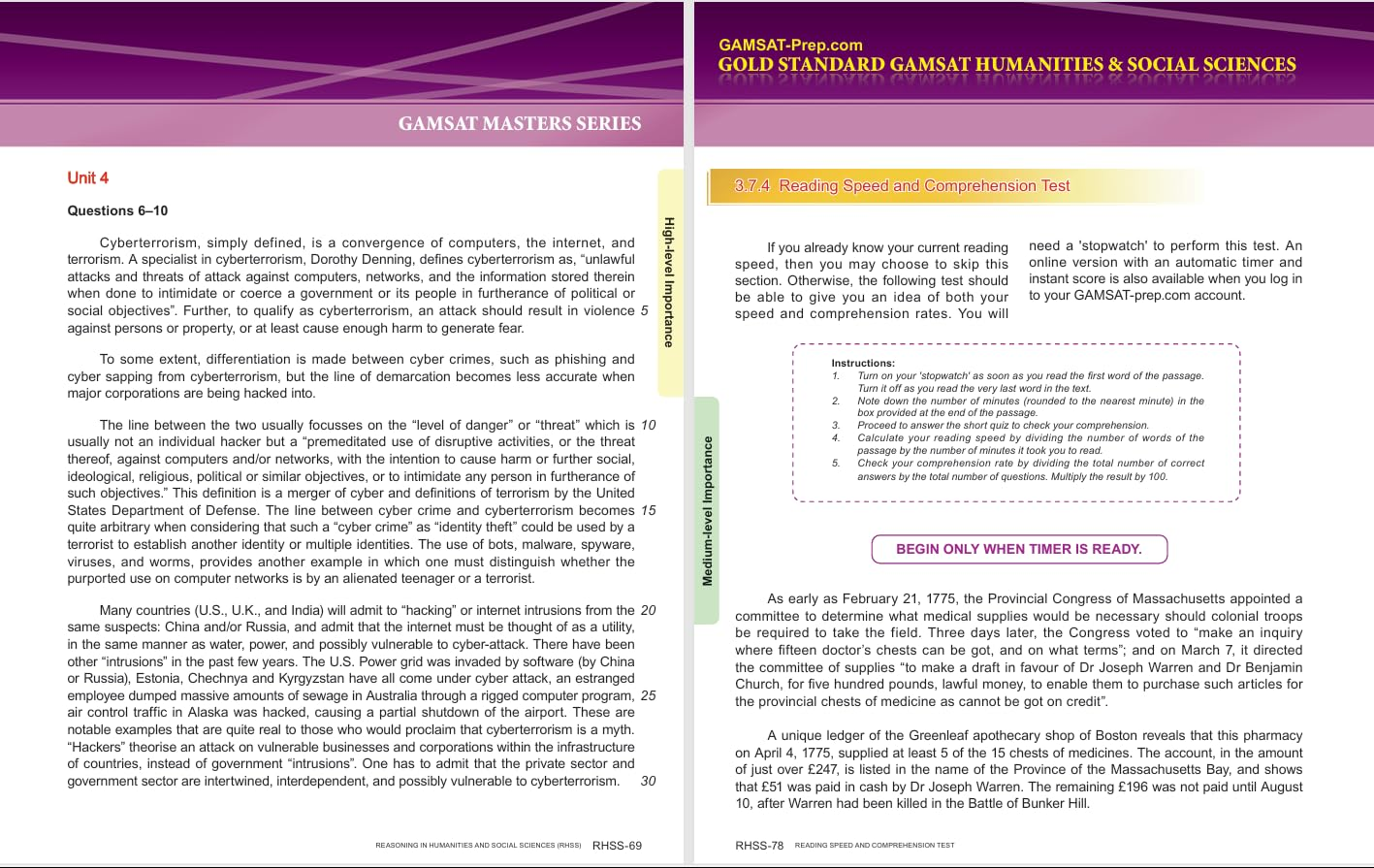 2025-2026 Masters Series GAMSAT Section 1 Preparation by Gold Standard GAMSAT image number 4