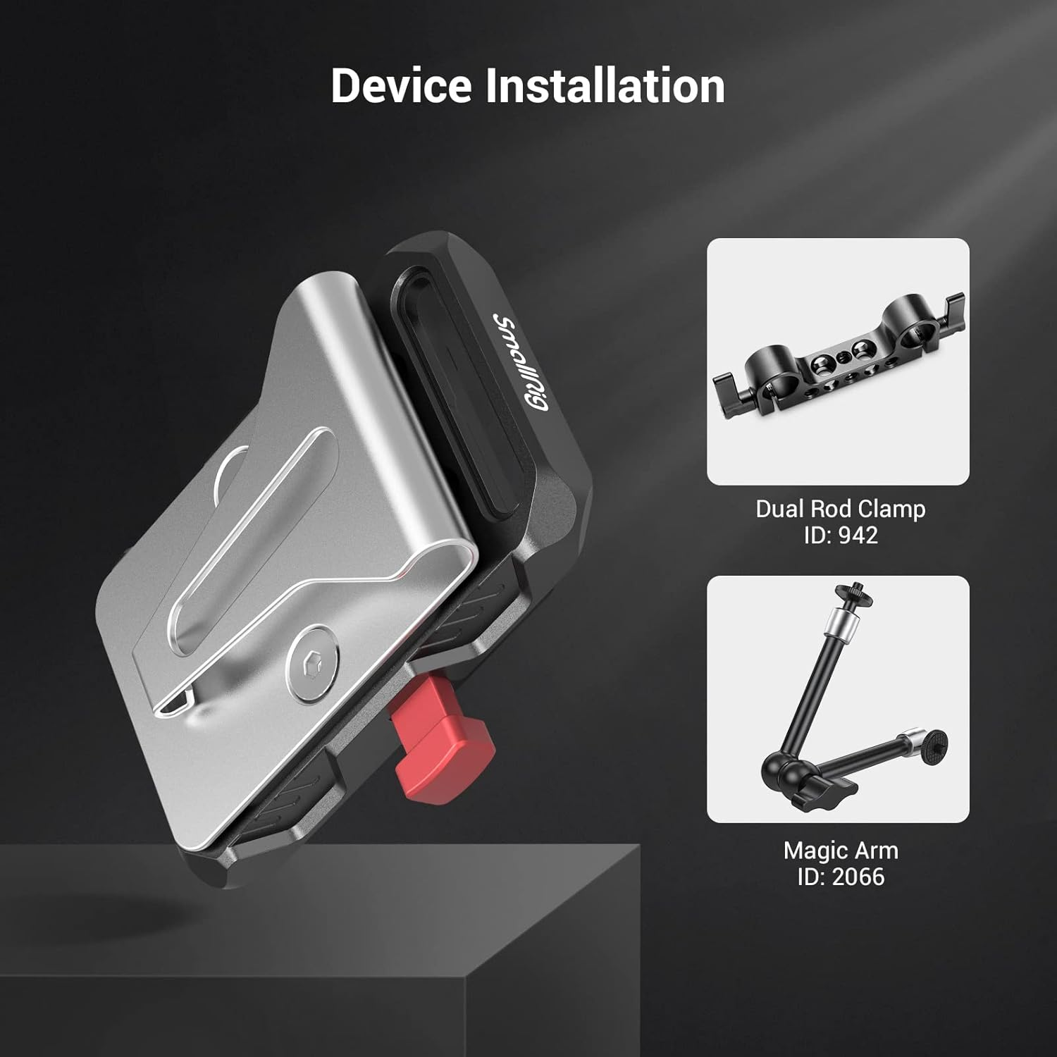 Smallrig Mini V Mount Battery Plate with Belt Clip - 2990