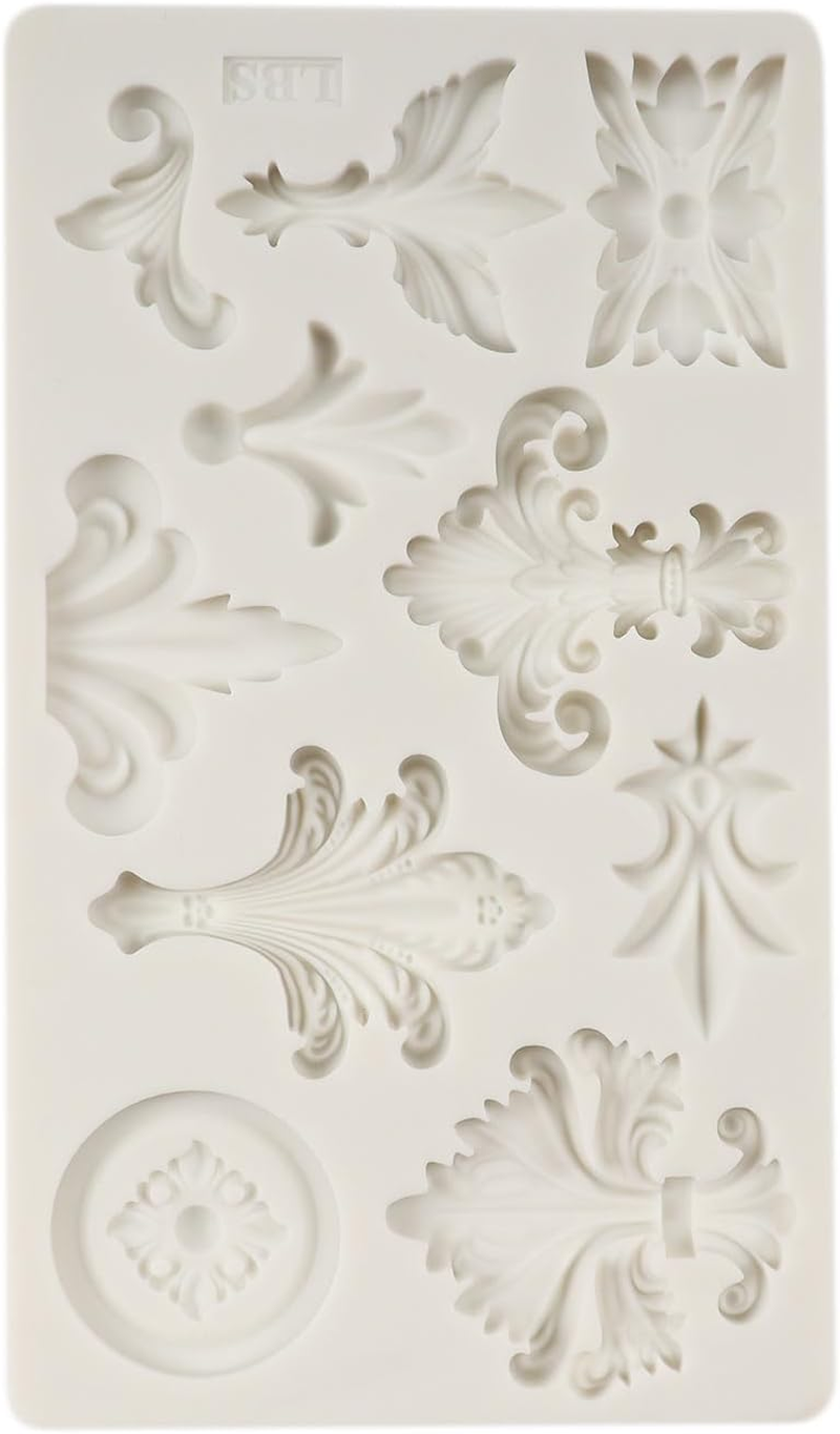 MINFEIDMS Baroque Fondant Moulds Scroll Snail Lace Silicone Mould Relief Flower Shape Filigree Mould for Cake Decoration Cupcake Topper Sugar Craft Candy Chocolate Chewing Gum Paste Polymer image number 6