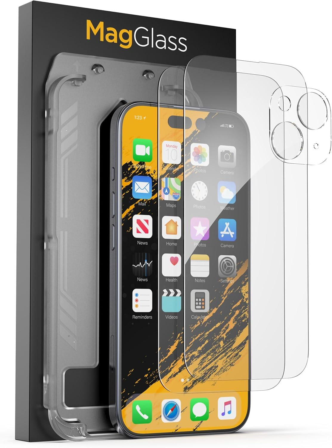 Magglass Iphone 15 Screen Protector (2 Pack) with Tempered Glass Camera Lens Protector (With Easy Applicator) image number 6