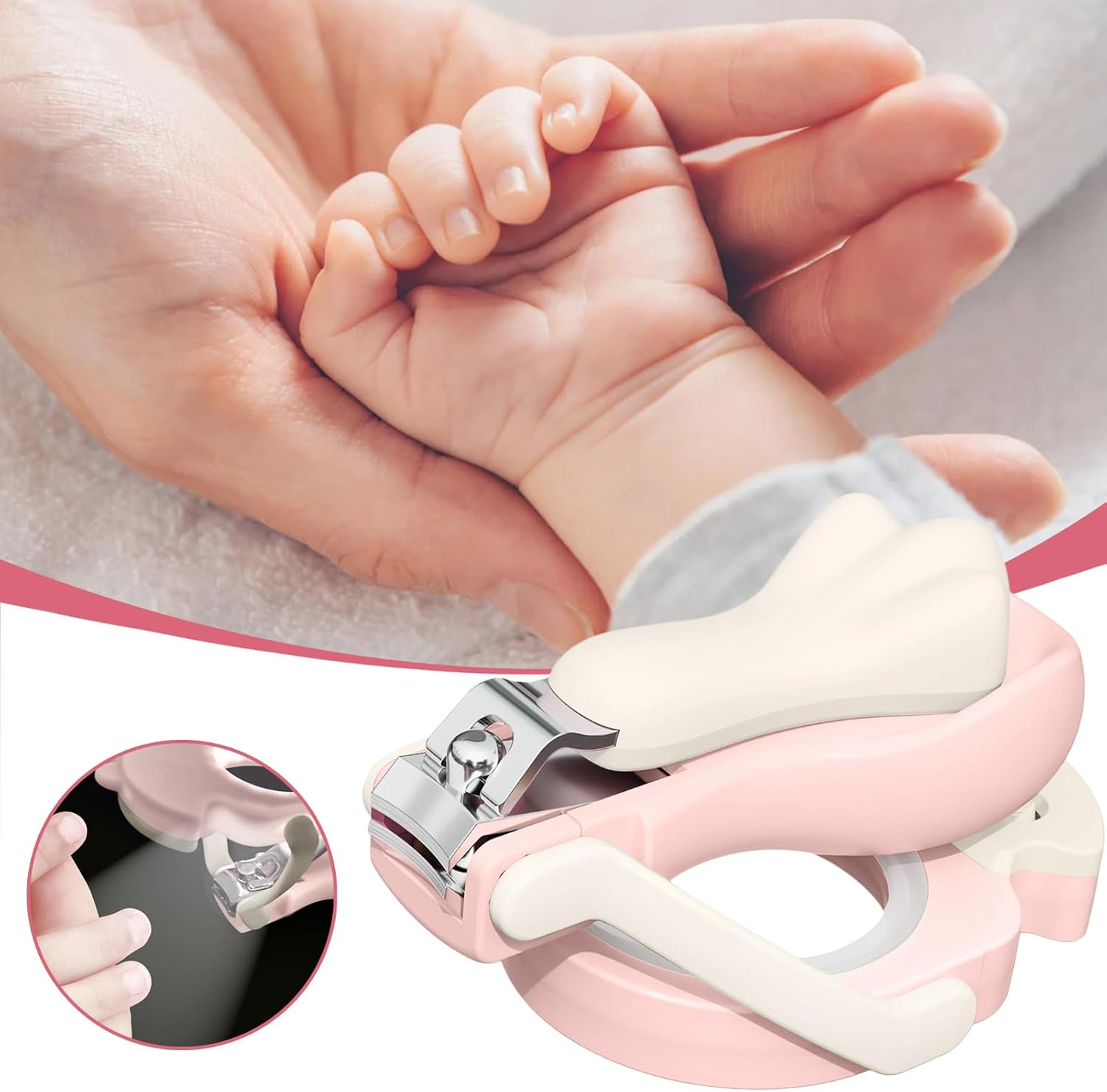 Furtryvl Nail Trimmer for Baby - Toenails Trimmer - Foldable Clipper with Magnifier and LED Light for Kids Seniors Elderly Baby Pets Trimming Home Travel image number 4