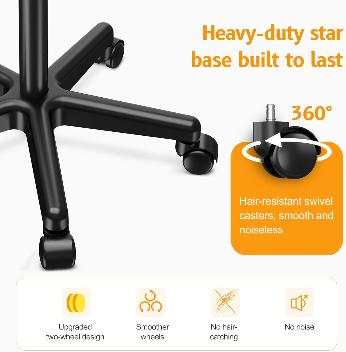 DEER BEAUTY Salon Tray on Wheels - Premium Aluminum Tattoo Tray Rolling Trolley - Adjustable Salon Service Rolling Tray Hairdresser Cart with Clinic Spa Rolling Tray Wheels (Black) - Black image number 3