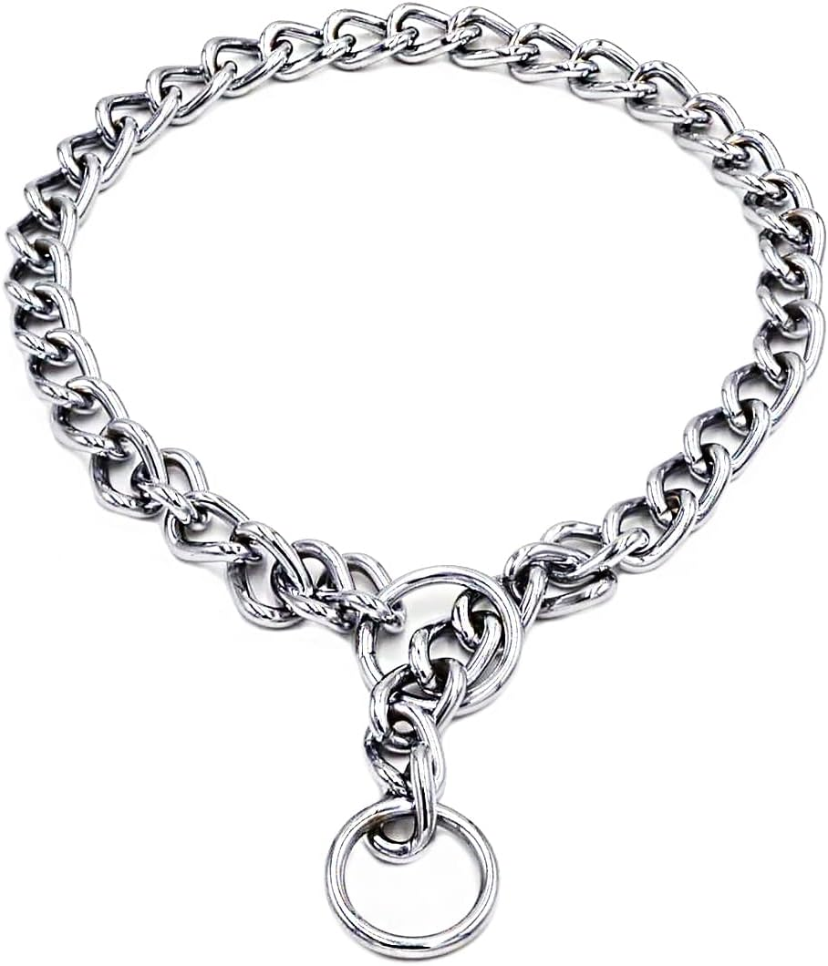 Freezx Dog Choke Collar Slip P Chain - Heavy Titan Training Collars - Adjustable Stainless Steel Chain Covered with Galvanic Plating - for Small Medium Large Dogs image number 3