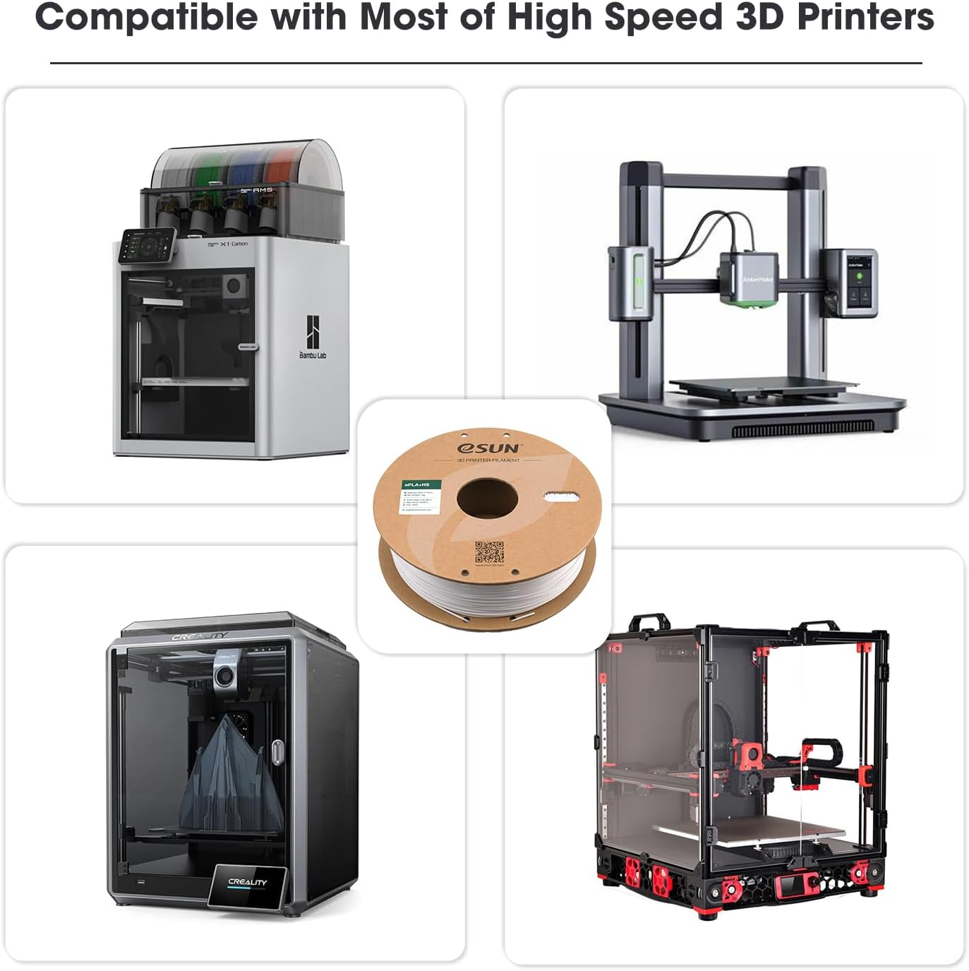 Esun PLA PRO Filament for 3D Printers High Speed PLA PRO 3D Printer Filament 1.75Mm Dimension Accuracy +/- 0.02Mm 1KG (2.2 LBS) Spool Fast Printing PLA 3D Printing Material，Cold White image number 4