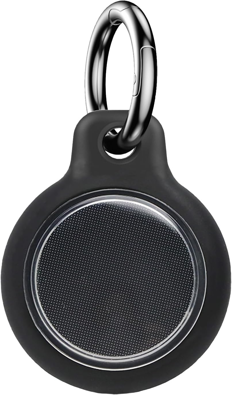 Kaoruo Anti-Scratch and Shock Case for Dog,Car Key, IPX8 Waterproof for Airtag Holder, Luggage Compatible with Apple Air Tags Keychain with Lock(Black) image number 2