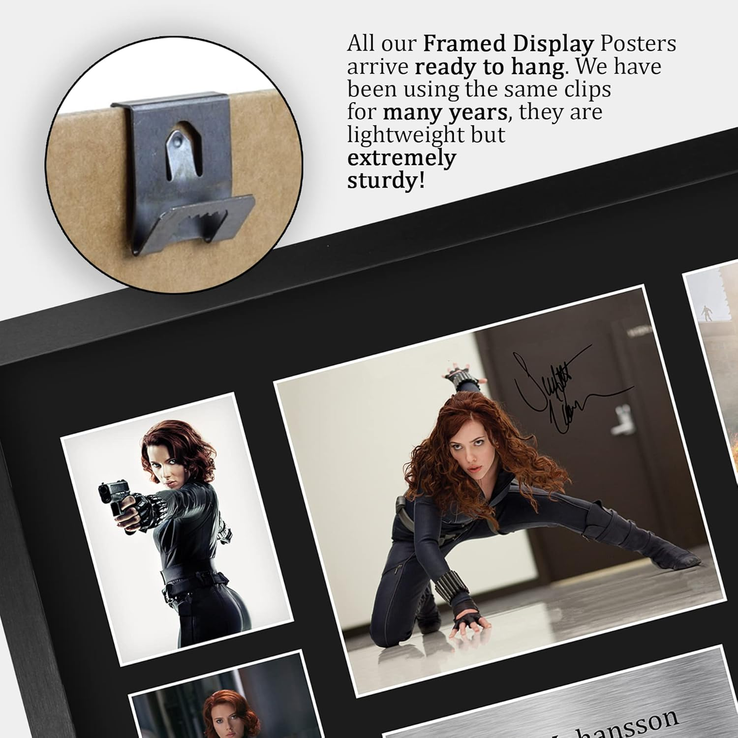 HWC Trading FR A3 Scarlett Johansson Black Widow Avengers Gifts Printed Signed Autograph Picture Display for Movie Memorabilia Fans - A3 Framed image number 1