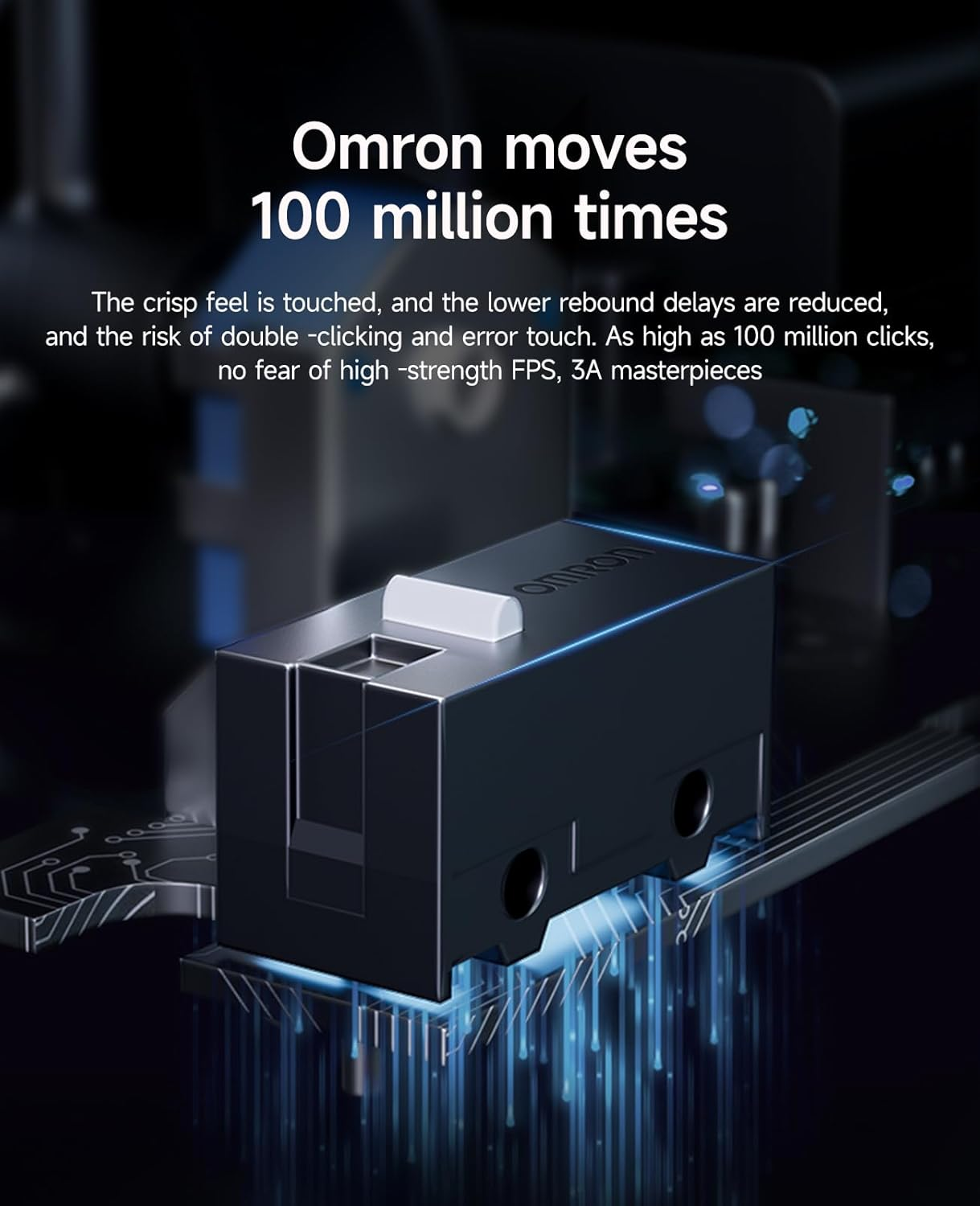 MCHOSE G3 Ultra Wireless Gaming Mouse，Dual 8K Polling Rate Focus Pixart PAW 3395 Optical Sensor - 26K DPI, 64G Ultra-Lightweight, Tri-Mode Connection, Blue image number 3