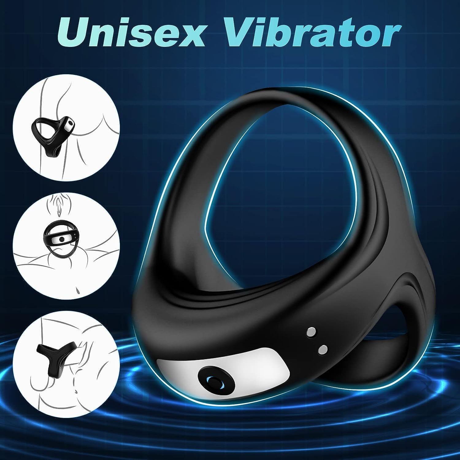 Vibrating Cock Ring Vibrator, 10 Vibration Modes, Silicone Stretchy Couples Vibrator Erection Enhance Delay Ejaculation Pleasure, Clitoral G Spot Vibrator Stimulator for Women, Rechargeable Adult Sex Toys image number 6