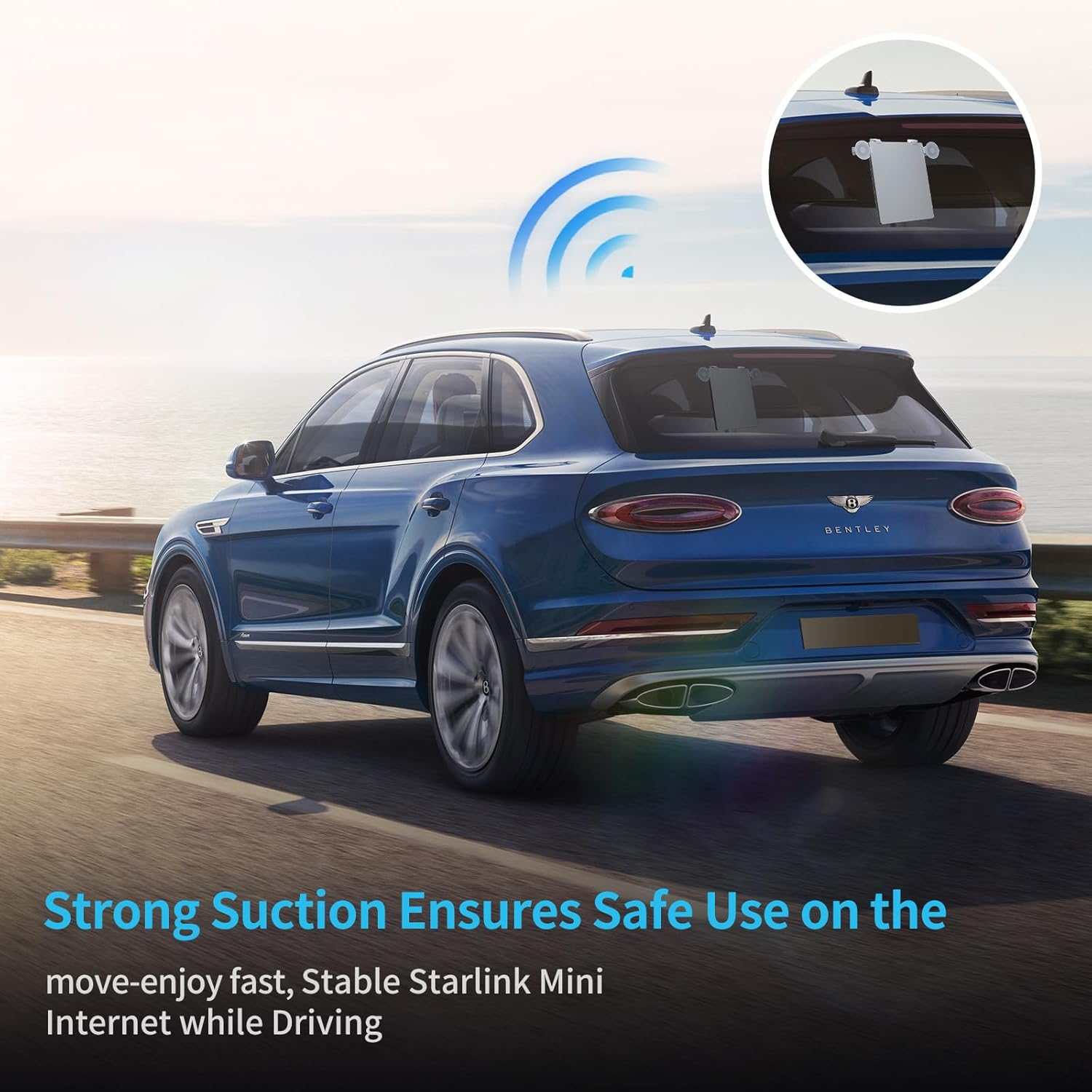 ANMONE Starlink Mini Car Mount Dashboard with Suction Cup and Windshield Ensures Stable Satellite Signal, Most Vehicles image number 1