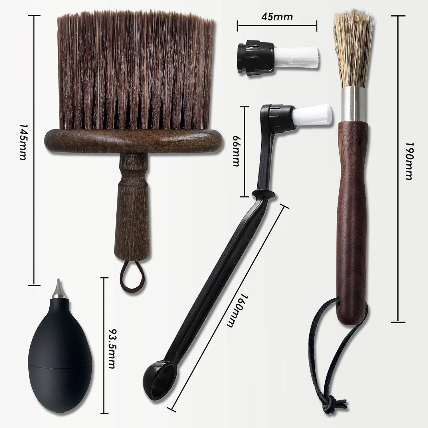 NEOUZA Espresso Machine Cleaning Tool Kit - Brushes for Brewing Group Head, Grinder and Coffee Bar, Air Blower (Tool Kit) image number 3