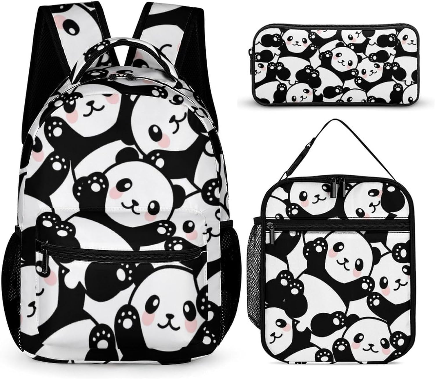 Homieblanket Panda Backpack for Kids Girls Boys School, 16 Inches Panda Bookbag, Panda Backpack for School image number 2