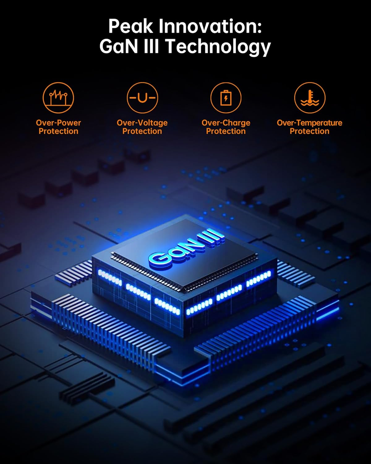 NOVOO 67W USB C Charger with 1 PD 100W Type-C Cable, Gan III 3-Port Compact Fast PPS Wall Charger Foldable, for Macbook Pro 14'', Dell XPS 13, Ipad Pro, Iphone 15, Galaxy S24 Ultra, Note 20 Etc image number 2