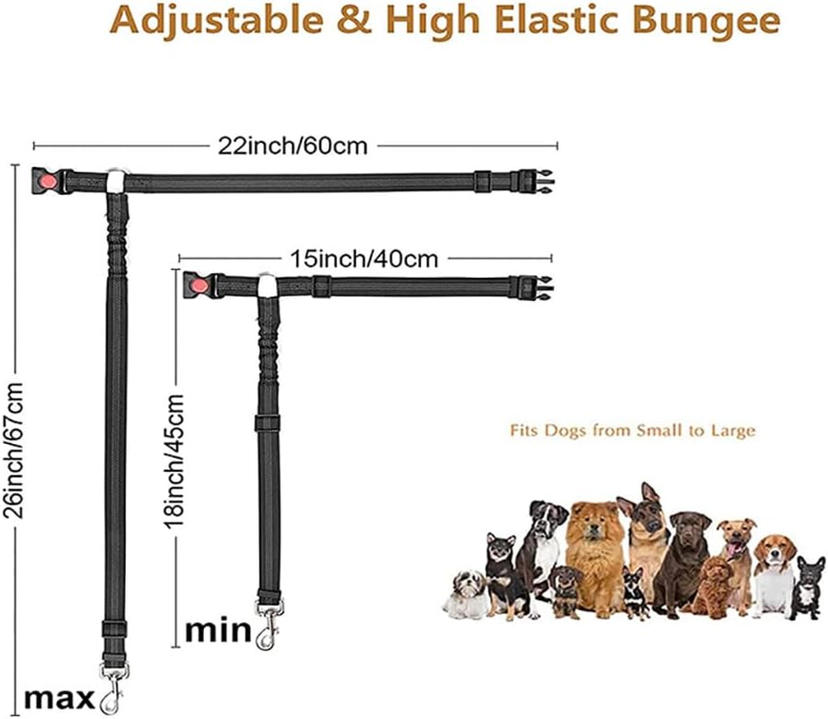 Dog Cat Safety Seat Belt Strap Car Headrest Restraint Adjustable Nylon Harness image number 4