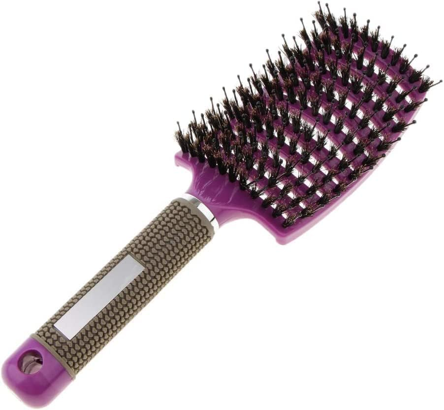 Magic Detangling Hair Brush (Purple) - Fuchsia image number 4
