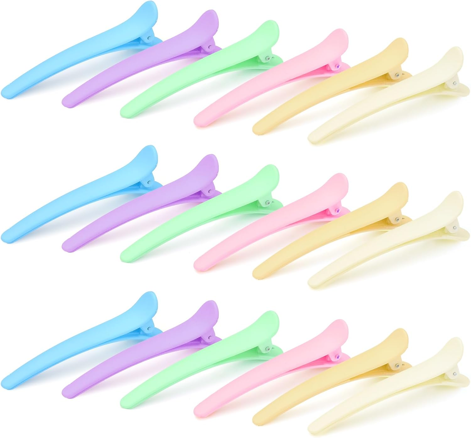 LELE LIFE 18 Pieces Alligator Hair Clips for Styling Non-Slip Matte Duck Bill Hair Clips Hair Roller Clips for Women Makeup Salon Hairdresser Department 6 Colors A image number 3