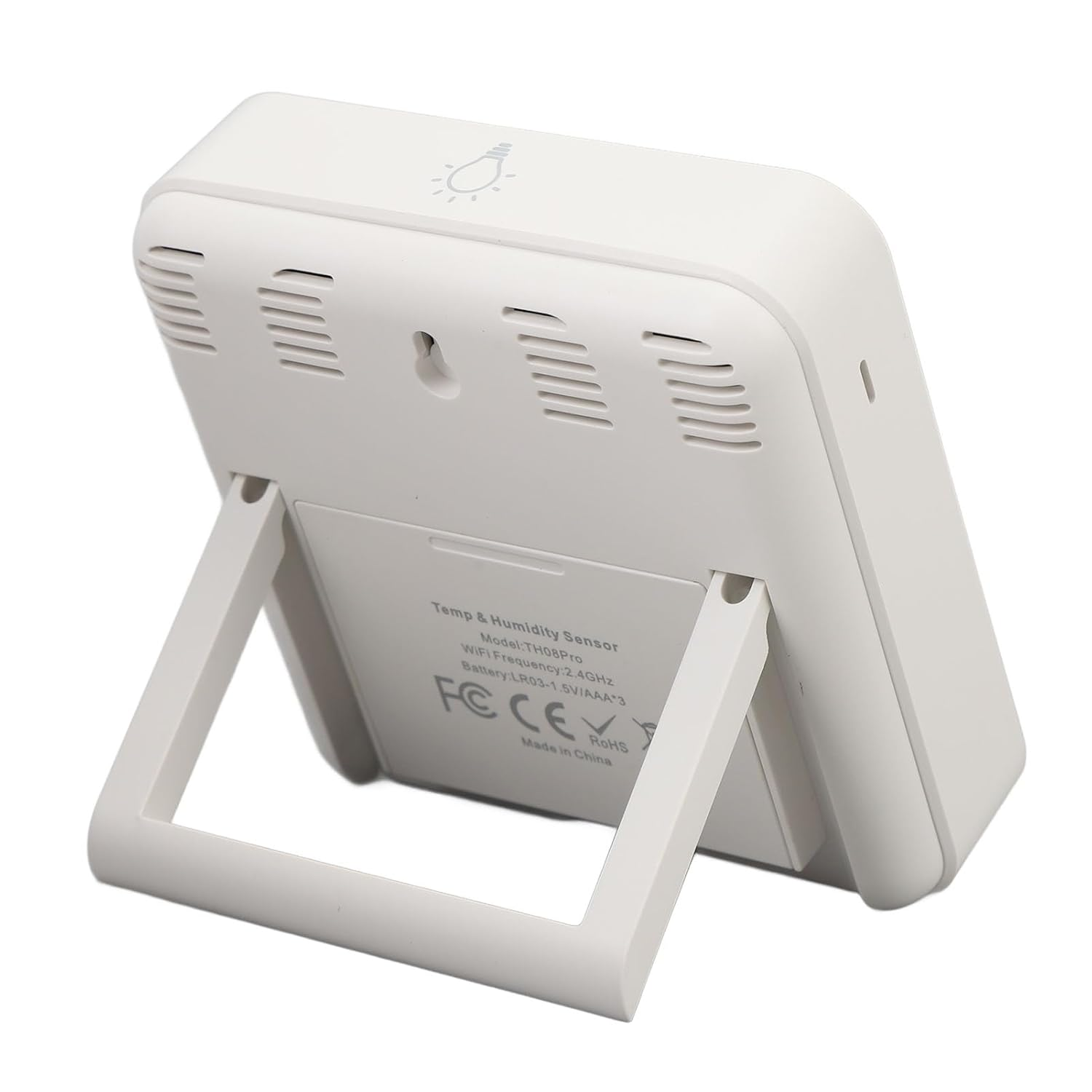 Jiawu Electronic Temperature Humidity Gauge Long Battery Life for Indoor Outdoor Use ABS Material Black image number 5