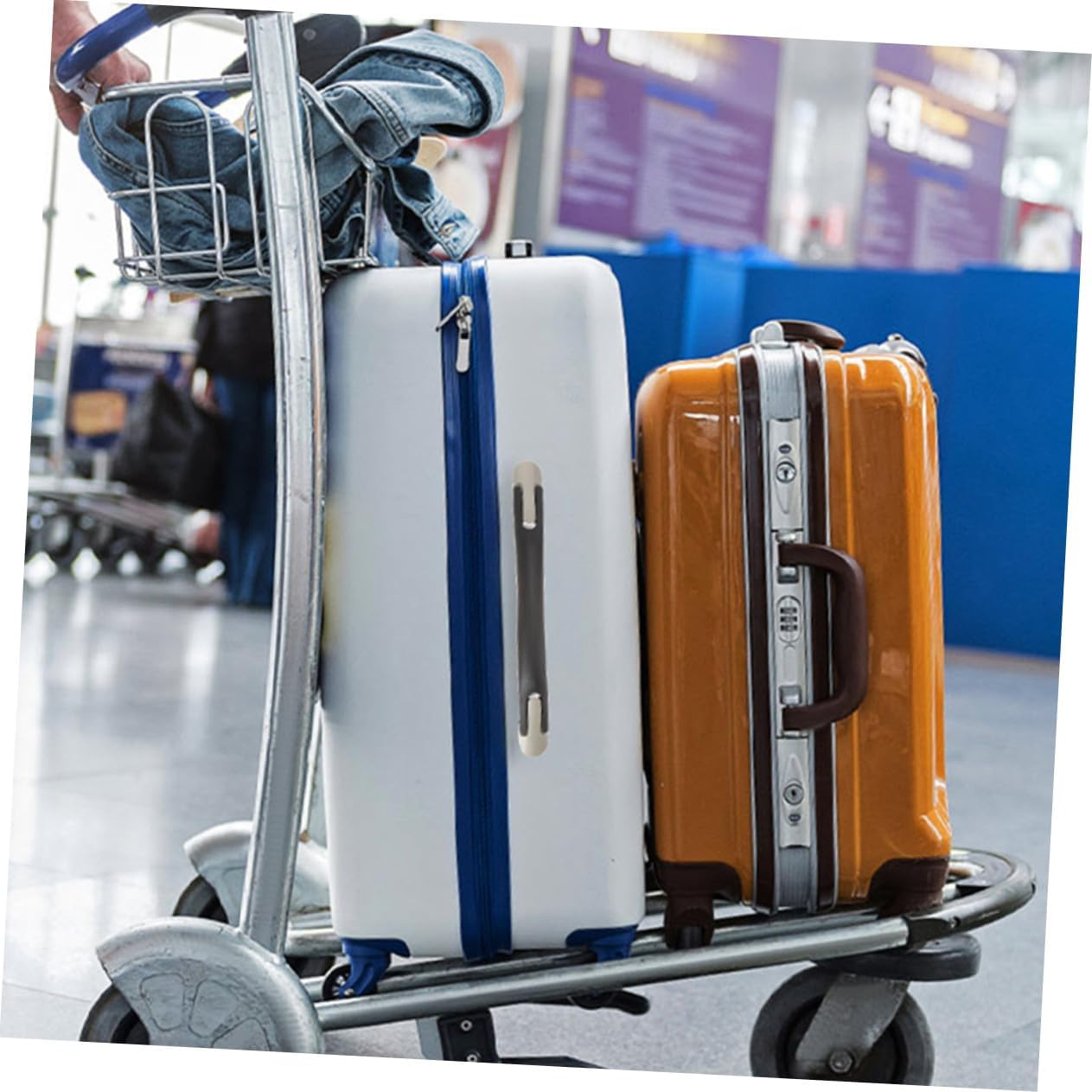 POPETPOP 2Pcs Replacement Carrying Case Handle Luggage Extension Handle for Suitcase Holder for Travel Security Luggage and Repair Kit image number 4