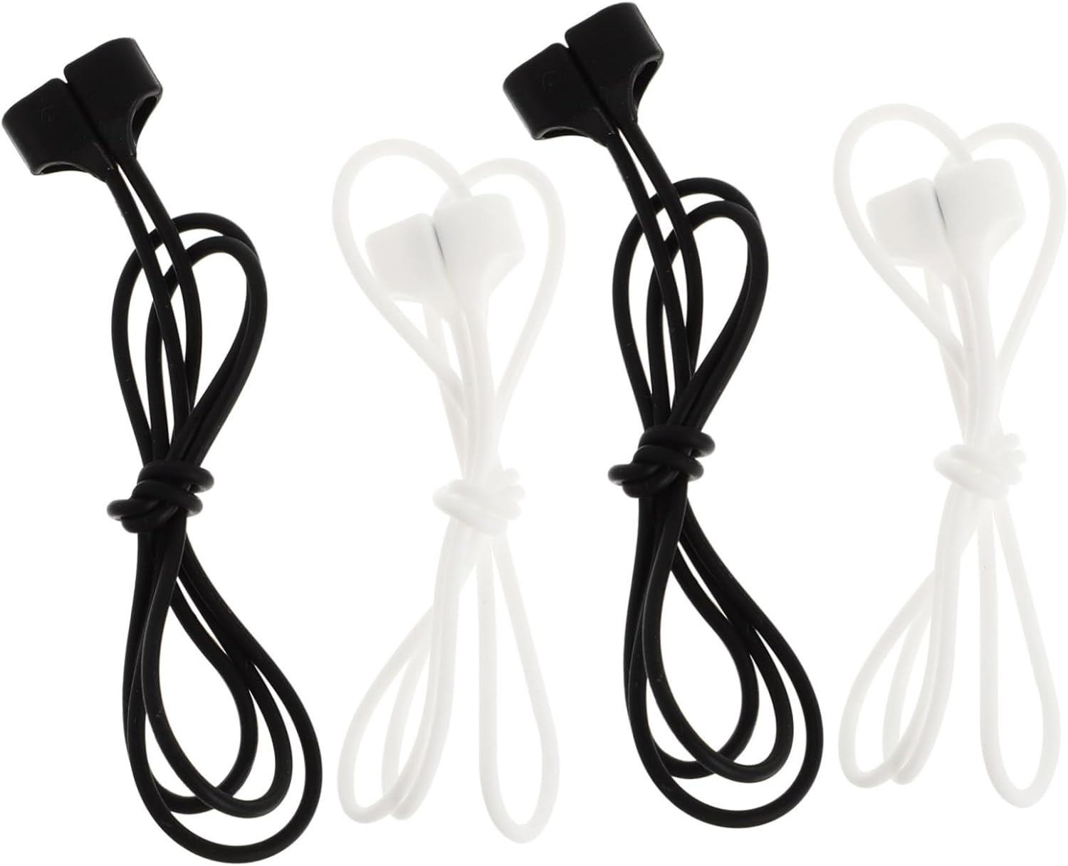 IWOWHERO 4Pcs Magnetic Anti-Lost Wireless Headset Lanyard Lightweight Silicone Earpiece Rope for Portable Neck Strap for Secure Carry and Easy Operation image number 6