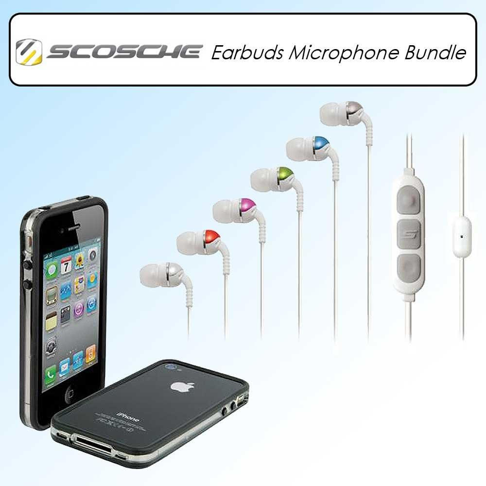 SCOSCHE Idr355Md Dynamic Range Chameleon Earphones with Tapline II and Mic (Dark)